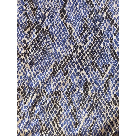 Apt. 9 Cashmere Blend Medium Women V Neck Sweater Pullover Blue Black Snake - Picture 3 of 9